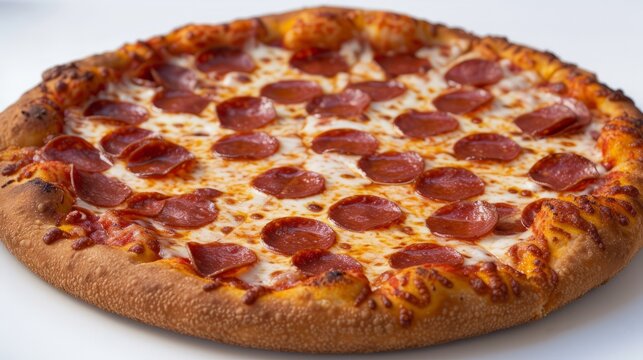 Pepperoni pizza with melted cheese