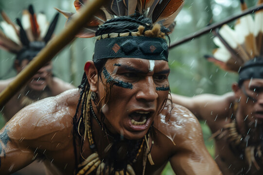 Amazon warrior in battle