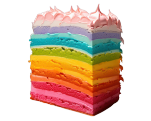 Layered rainbow cake