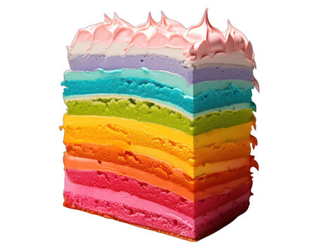 Layered rainbow cake