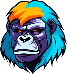 Angry Gorilla Vector IllustrationRealistic Gorilla Vector Design