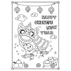 Fototapeta premium Chinese New Year Doodle Art.
