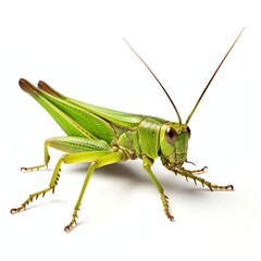 a grasshopper, studio light , isolated on white background