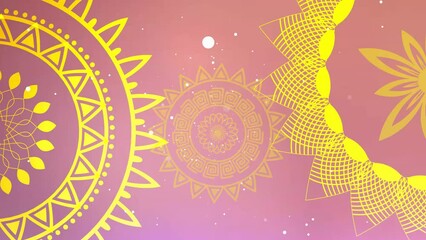 Modern and creative mandala design background, luxury wedding invitation animation with colorful mandala, Creative modern mandala design with rotation animation