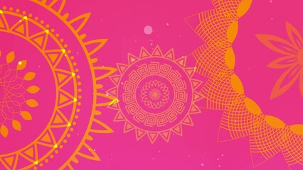 Modern and creative mandala design background, luxury wedding invitation animation with colorful mandala, Creative modern mandala design with rotation animation