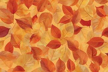 Detailed autumn leaf backdrop for use in crafting, scrapbooking, and thematic event decoration