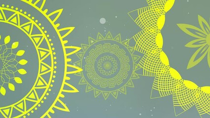Modern and creative mandala design background, luxury wedding invitation animation with colorful mandala, Creative modern mandala design with rotation animation