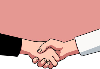Business Unity IllustrationTrustworthy Handshake Emblem