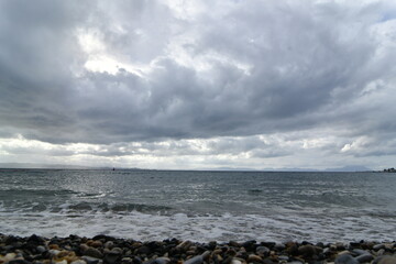 storm clouds over the sea