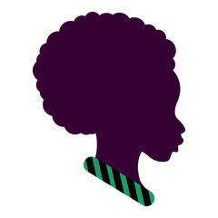 Cute afro american girl character avatar Vector