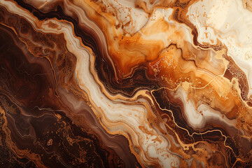 Marble texture in earth tones with a fluid art design