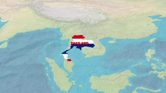 Exploring Thailand's Map with Flag.