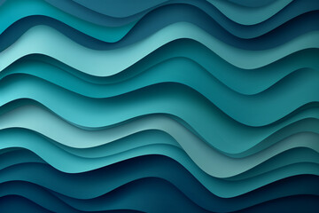 Horizontal banner with modern wave design in dark and slate blue