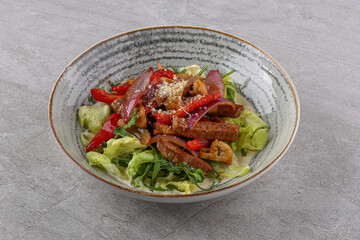 salad on a stone background studio shooting 1
