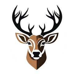 Antelope vector logo abstract