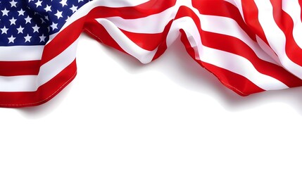 United States flag on a white background