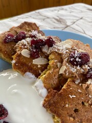 cake with chocolate and sour cream