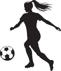  vector illustration of a girl footballer 
