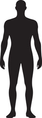 silhouette of a human body vector illustration 