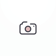 Outline camera icon on white