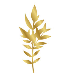 Fototapeta na wymiar Rustic leaves. Gold plant.