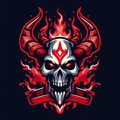  Character skull,animal,etc with flame for t-shirt prints,hoodies,sweater,etc. illustration