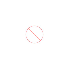 Fototapeta premium Red sign prohibition