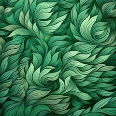 emerald random hand drawn patterns, tileable, calming colors vector illustration pattern