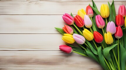 tulips on table