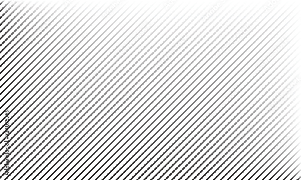 Poster abstract repeatable diagonal black white gradient line pattern art.