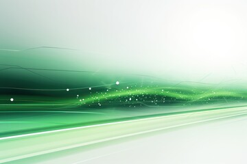 green abstract horizontal technology lines on hi-tech future green background 