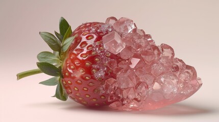 Strawberries containing crystal stones