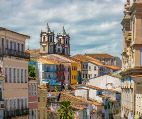 Magnificent historical buildings surrounding the infamous Pellorio square, where African slaves...