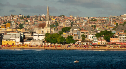 Beaches on the working class districts of Salvador, Bahia, Brazil