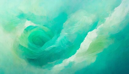Fototapeta na wymiar a hypnotic interweaving of mint green and seafoam blue abstract shape 