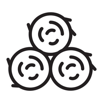 recommend clip art: hay bale line icon