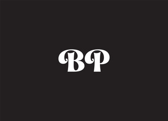 BP golden modern luxury typography logo design