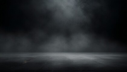texture dark concrete floor with mist or fog ai generative - obrazy, fototapety, plakaty