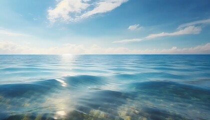 Fototapeta na wymiar clear blue sea water seascape abstract background