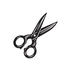 Crafting Shadows: Scissors Silhouette Series Showcasing the Grace and Utility of Precision Cutting Tools - Scissors Vector - Stationary Silhouette - Scissors Illustration
