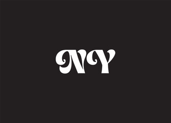 Fototapeta na wymiar NY, YN, Abstract Letters Logo 