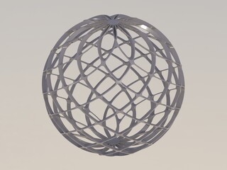 Wireframe Shape Geo Complex Twisted Sphere 3D print model