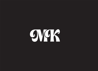 Fototapeta na wymiar M, K, MK letter Logo Design Vector Template.