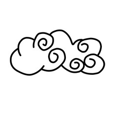 Chinese Clouds Outline