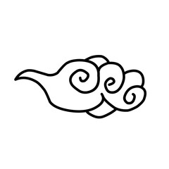 Chinese Clouds Outline
