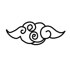 Chinese Clouds Outline