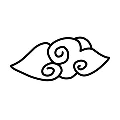 Chinese Clouds Outline