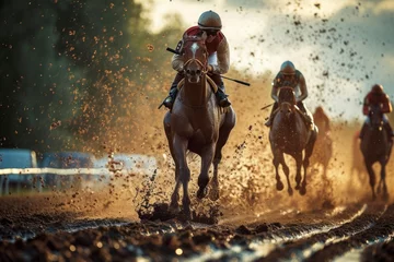 Foto auf Alu-Dibond Horse racing sport photo © talkative.studio