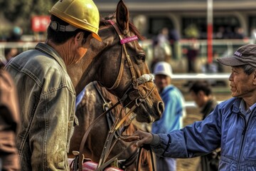 Horse racing sport photo
