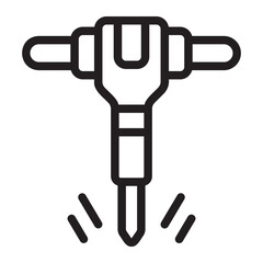 jackhammer line icon